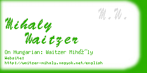 mihaly waitzer business card